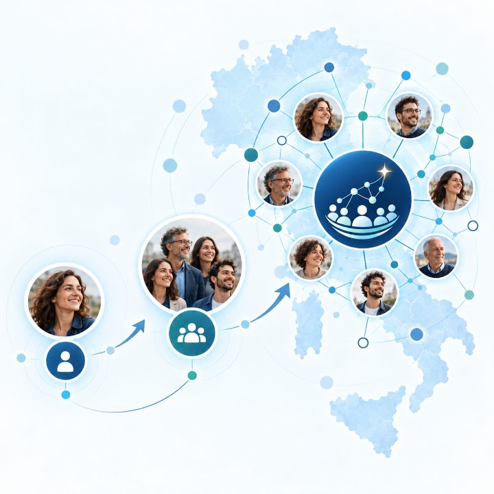 Da una persona a un gruppo, da un gruppo alla rete nazionale